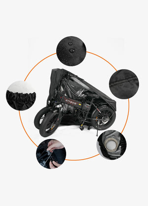 The engwe bike cover is waterproof and zips up easily to protect your e-bike