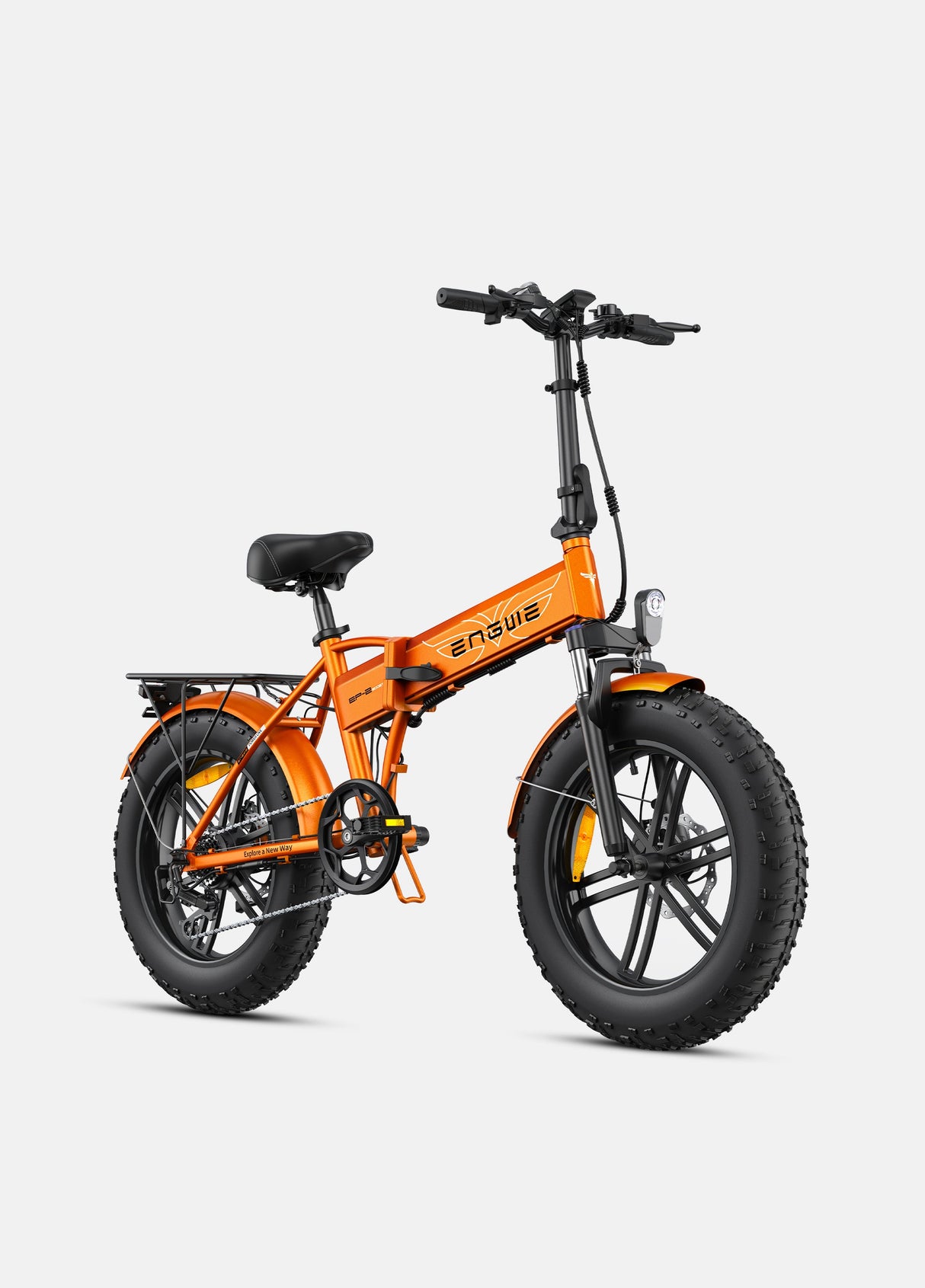 an orange engwe ep-2 boost fat bike