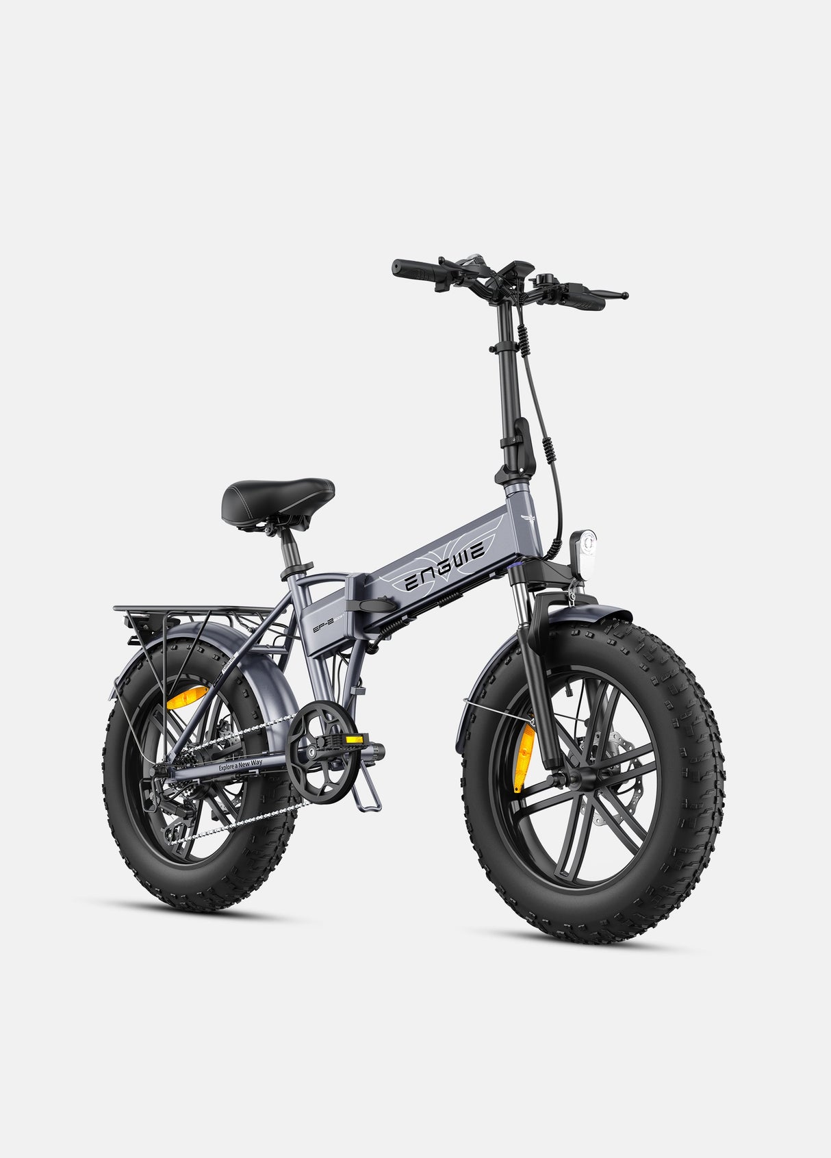 a grey engwe ep-2 boost collapsible electric bicycle