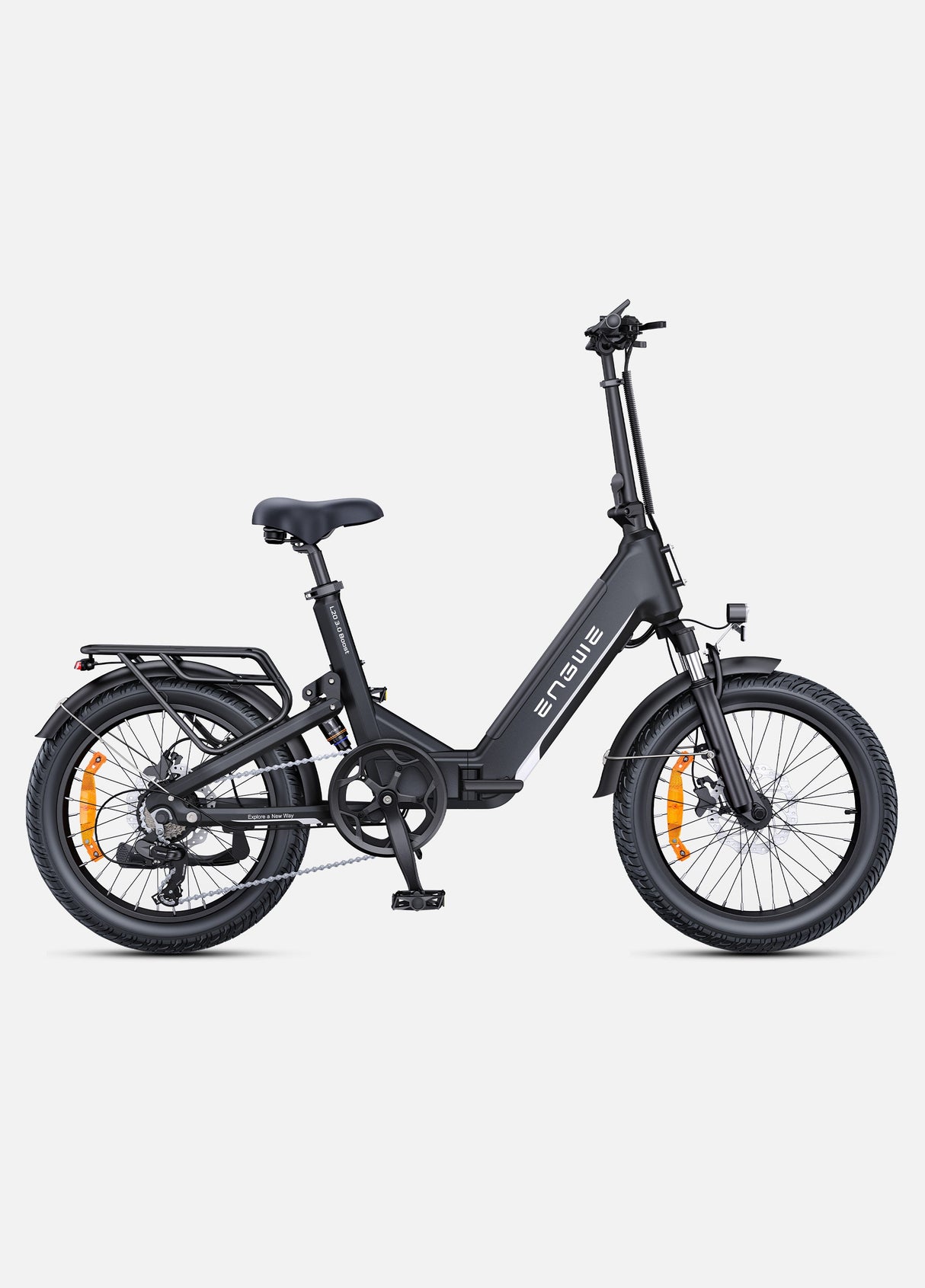 a black engwe l20 boost urban ebike