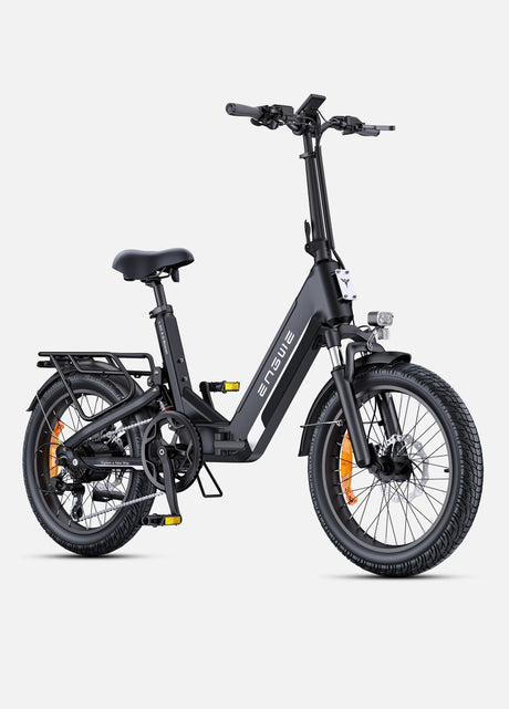 a black engwe l20 3.0 boost fold e bike