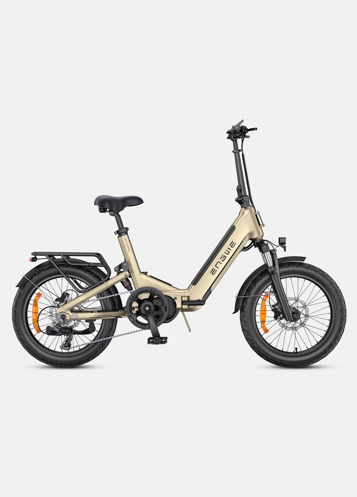 a champagne engwe l20 3.0 pro collapsible e bike
