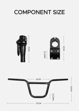 the size of the component