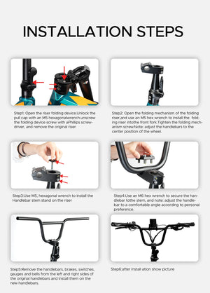 Steps for installing the bicycle handlebars