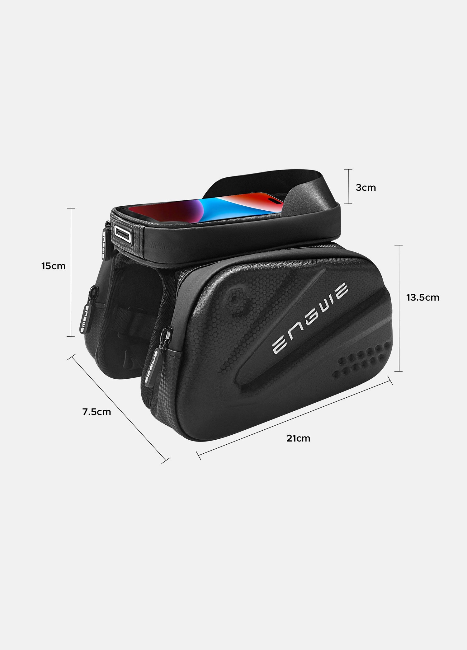 The size of the ENGWE water resistant phone pouch