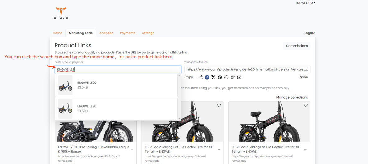 Obtenez votre lien et votre code exclusifs
